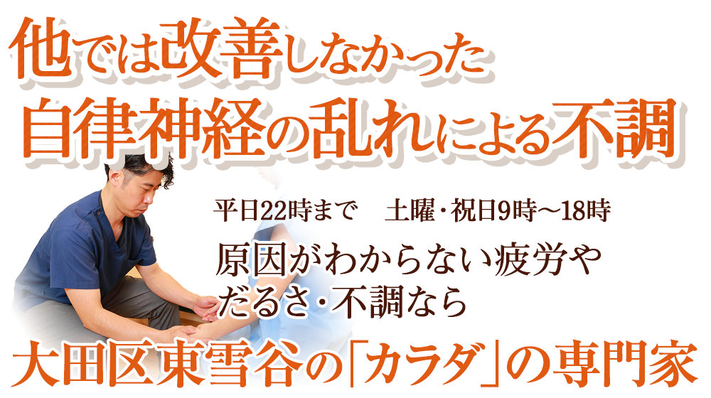 東京都大田区東雪谷で整体院をお探しなら